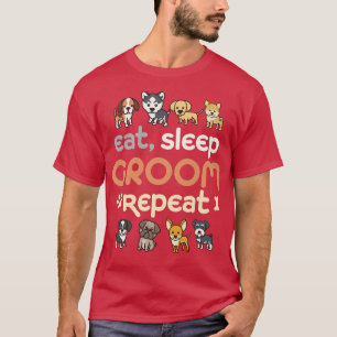 Camiseta Coma o Groom do Sono RepeatCute o Groomin do Cacho