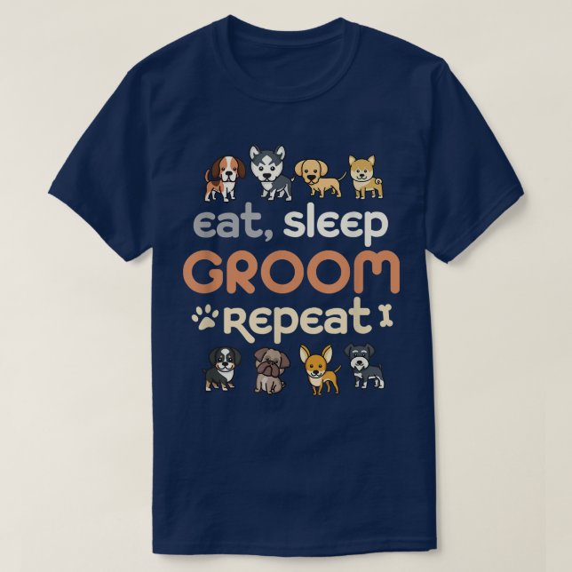 Camiseta Coma o Groom do Sono RepeatCute o Groomin do Cacho (Frente do Design)