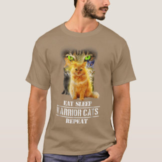 Camiseta Coma o Guerreiro do Sono Gatos Repetir Gatos Engra