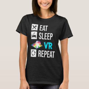 Camiseta Coma O Jogo De Jogos De Realidade Virtual Vr Repet