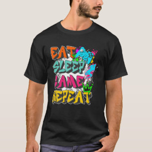 Camiseta Coma o Jogo do Sono Repetir a Rua de Grafite Urban