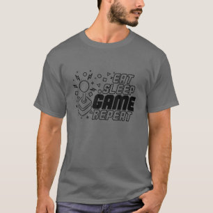 Camiseta Coma O Jogo Do Sono Repetir Presente Legal Para Jo