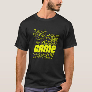 Camiseta Coma O Jogo Do Sono Repetir Presente Legal Para Jo