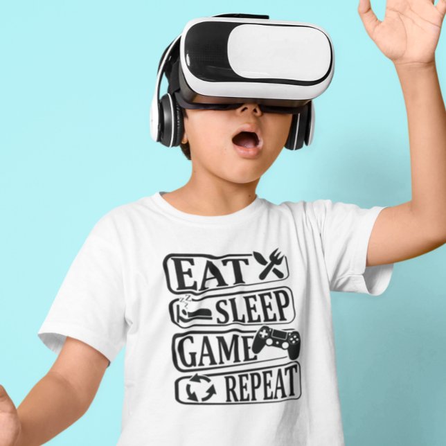 Camiseta Coma o Jogo do Sono Repetir T-Shirt (Criador carregado)