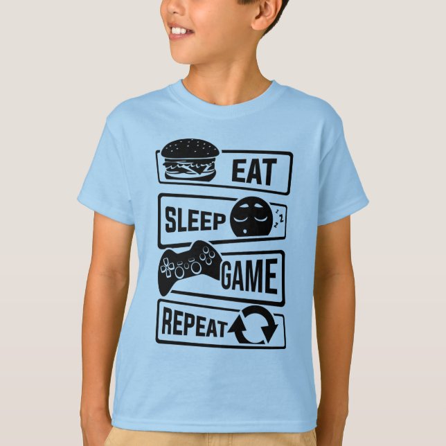 Camiseta Coma o Jogo do Sono Repetir T-Shirt (Frente)