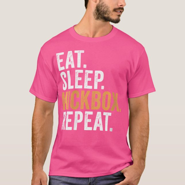 Camiseta Coma o Kickbox do Sono Repetir o Kickboxe Engraçad (Frente)