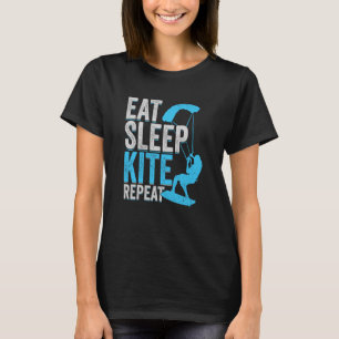 Camiseta Coma o Kite do Sono Repetir para um Kitesurfer