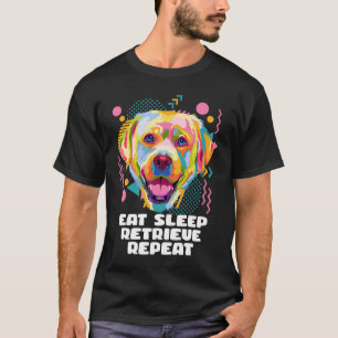 Camiseta Coma o Lab de recuperação do labrador repetido
