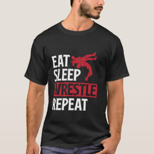 Camiseta Coma o lutador de dormir Repita o lutador de Luta