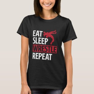 Camiseta Coma o lutador de dormir Repita o lutador de Luta