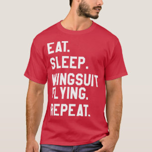 Camiseta Coma o macacão de sono voando repetidamente paraqu