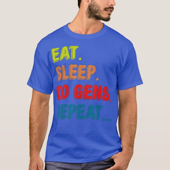 Camiseta Coma o modo de dormir do Gens Repetir o equipament (Frente)