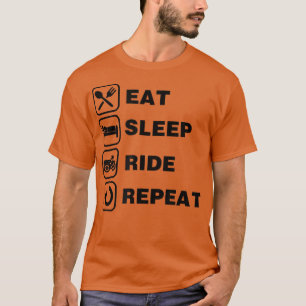 Camiseta Coma o motociclador 464 com o repetidor do ciclo d