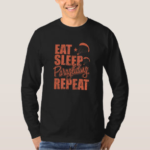 Camiseta Coma o Parapente do Sono Repetindo o Esporte Extre