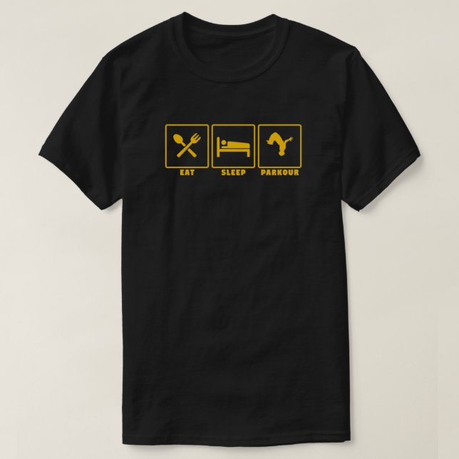 Camiseta Coma o parkour freerunning bacfklip 1 (Frente do Design)