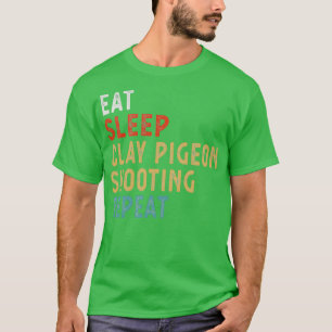 Camiseta Coma O Pombo Da Clay Do Sono Repetir O Jogador Eng