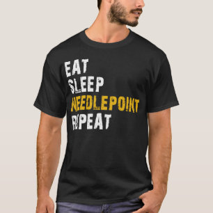 Camiseta coma o ponto de agulha de sono