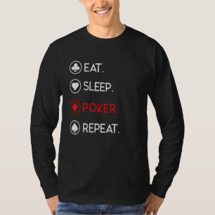 Camiseta Coma o pôquer de latência Repetir o Cardshart