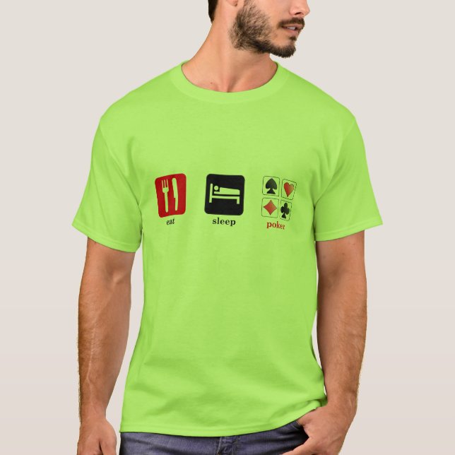 Camiseta Coma o póquer do sono (Frente)