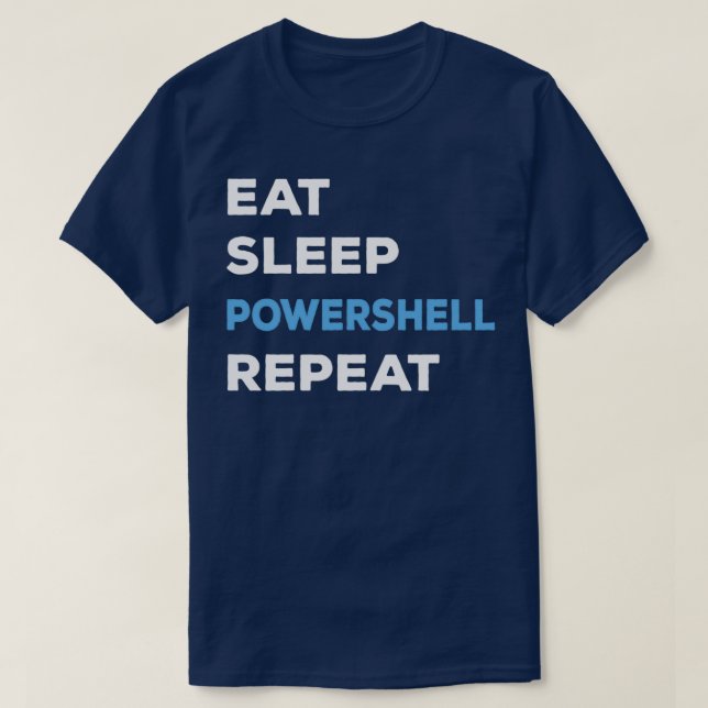Camiseta Coma O Powershell Repetição do Balanceamento Balsâ (Frente do Design)