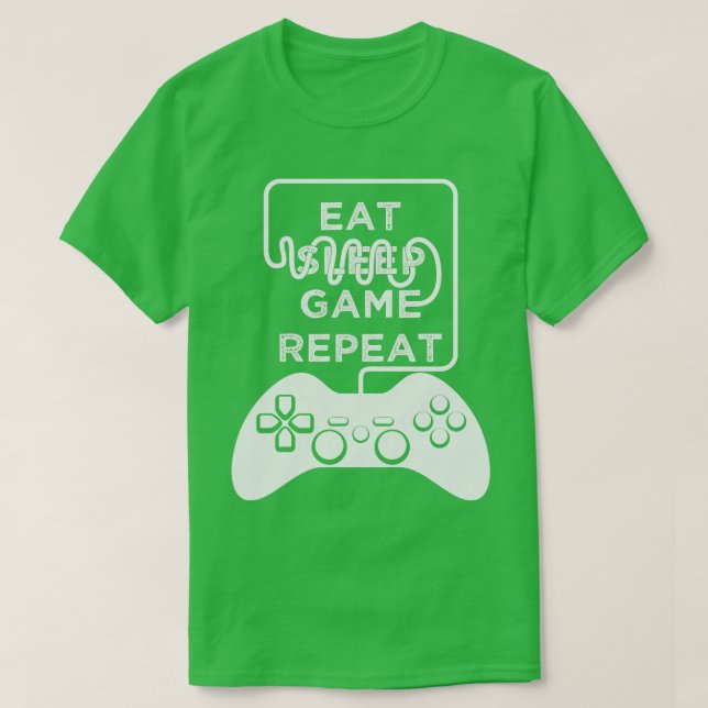 Camiseta Coma o programador de jogos repetidos no jogo de r (Frente do Design)