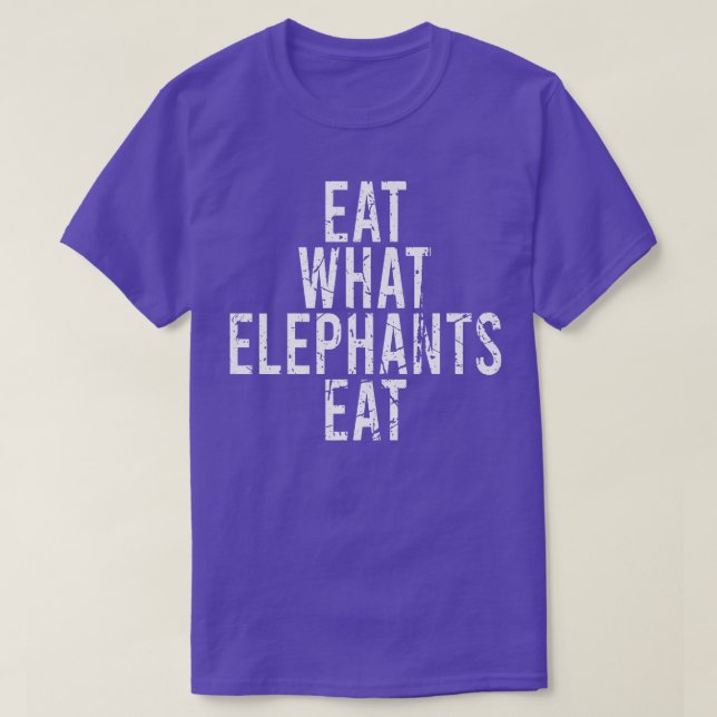 Camiseta COMA O QUE ELEFANTES COMEM Vegan Vegetarian Fun St (Frente do Design)