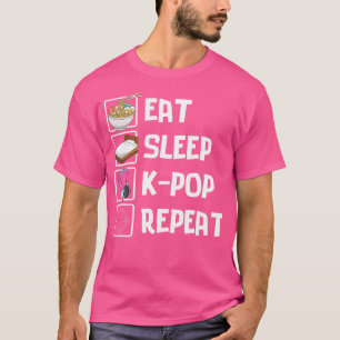 Camiseta Coma O Ramen Gráfico K-Pop Repetitivo E K-Pop Mer