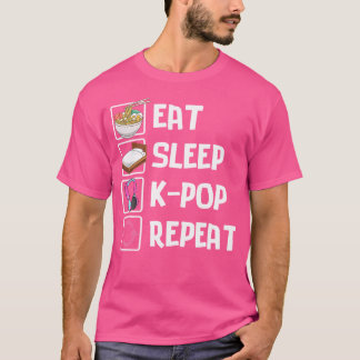 Camiseta Coma O Ramen Gráfico K-Pop Repetitivo E K-Pop Mer