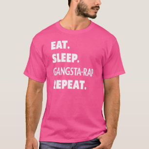 Camiseta Coma o Rap de Hip Hop de Repetição do Gangstarap d