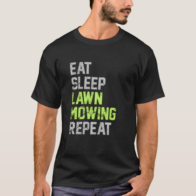 Camiseta Coma o relvado do sono remando repetidamente o fun (Frente)