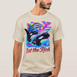Camiseta Coma O Rique Baleia 90s Orca Baleia Animal Iate Ca
