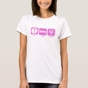 Camiseta coma o rosa do hóquei do sono