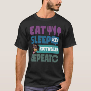Camiseta Coma o Rottweiler Repetição do Cachorro