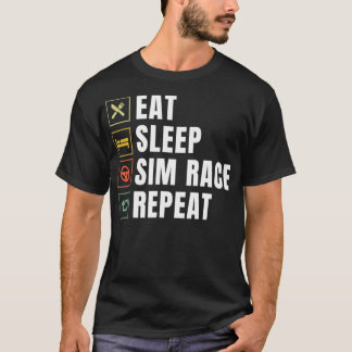 Camiseta Coma O Sim Race De Repetição De Sono Sim Racer