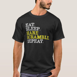 Camiseta Coma o Sleep Hare Scramble Repetir presente para h