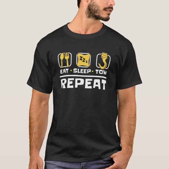 Camiseta Coma O Sleep, Repita A Divisão Do Driver Do Caminh (Frente)
