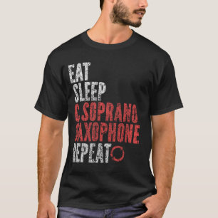 Camiseta Coma o sono C Soprano saxofone Repetir