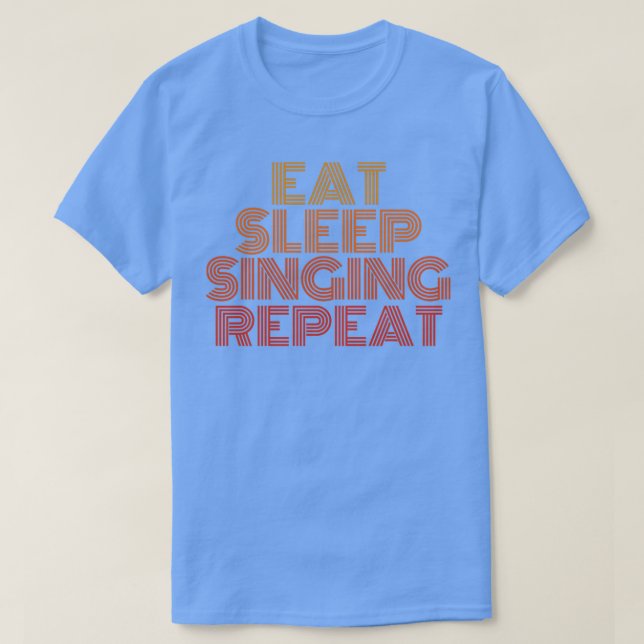 Camiseta Coma o sono cantando repetir (Frente do Design)