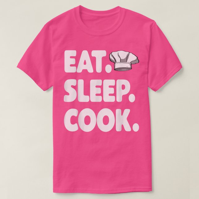 Camiseta Coma o sono Cook s Chef Assar Tee Women Cozinhar (Frente do Design)
