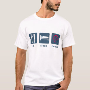 Camiseta Coma o sono debian