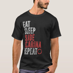 Camiseta Coma o sono, deslize a ocarina, repita