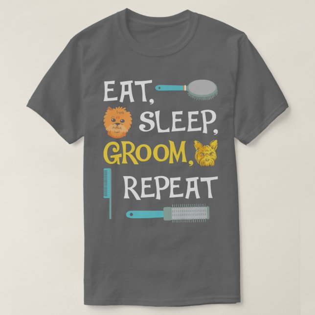 Camiseta Coma o sono e repita o alvoroço engraçado do cacho (Frente do Design)