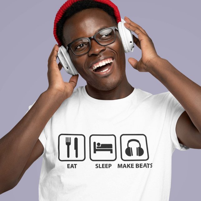 Camiseta Coma o sono Faça batimentos (Criador carregado)