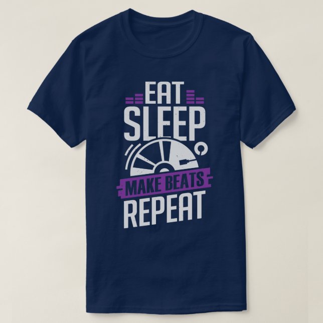 Camiseta Coma O Sono Faça Com Que Os Beats Repetam O DJ Dis (Frente do Design)