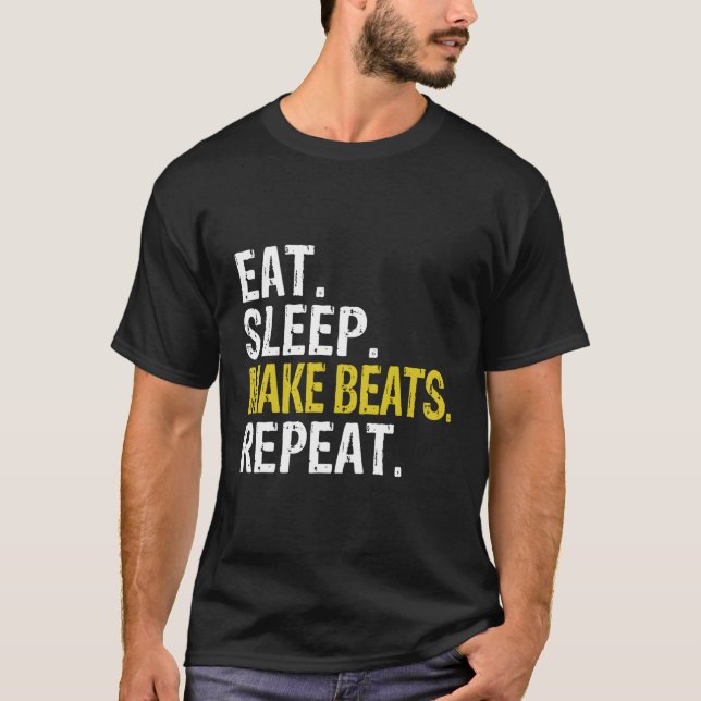 Camiseta Coma O Sono Faça O Beats Repetir O Presente De Mús (Frente)