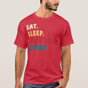 Camiseta Coma o sono Faça o sabão repetir o Fazer de sabão