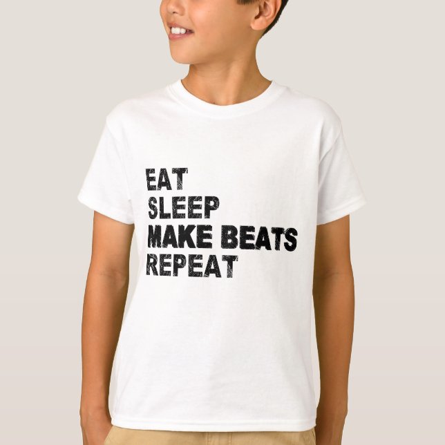 Camiseta Coma o sono Faça os batimentos repetirem (Frente)