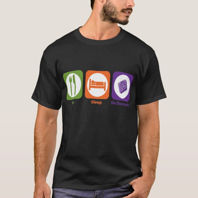 Camiseta Coma o sono fazem eletrônicos (Frente)