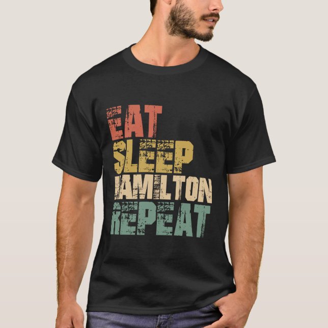 Camiseta Coma o sono Hamilton Repetir (Frente)