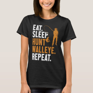 Camiseta Coma o sono Hunt Walleye Repete Lures Zander Walle